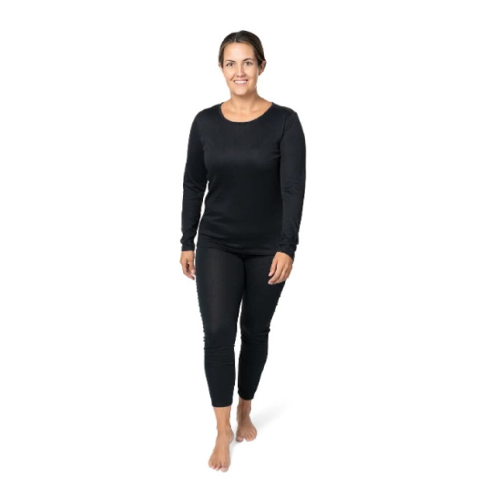 HOT CHILLYS Women's Pepper Skins Crewneck Top Medium Black Base Layer NWOT